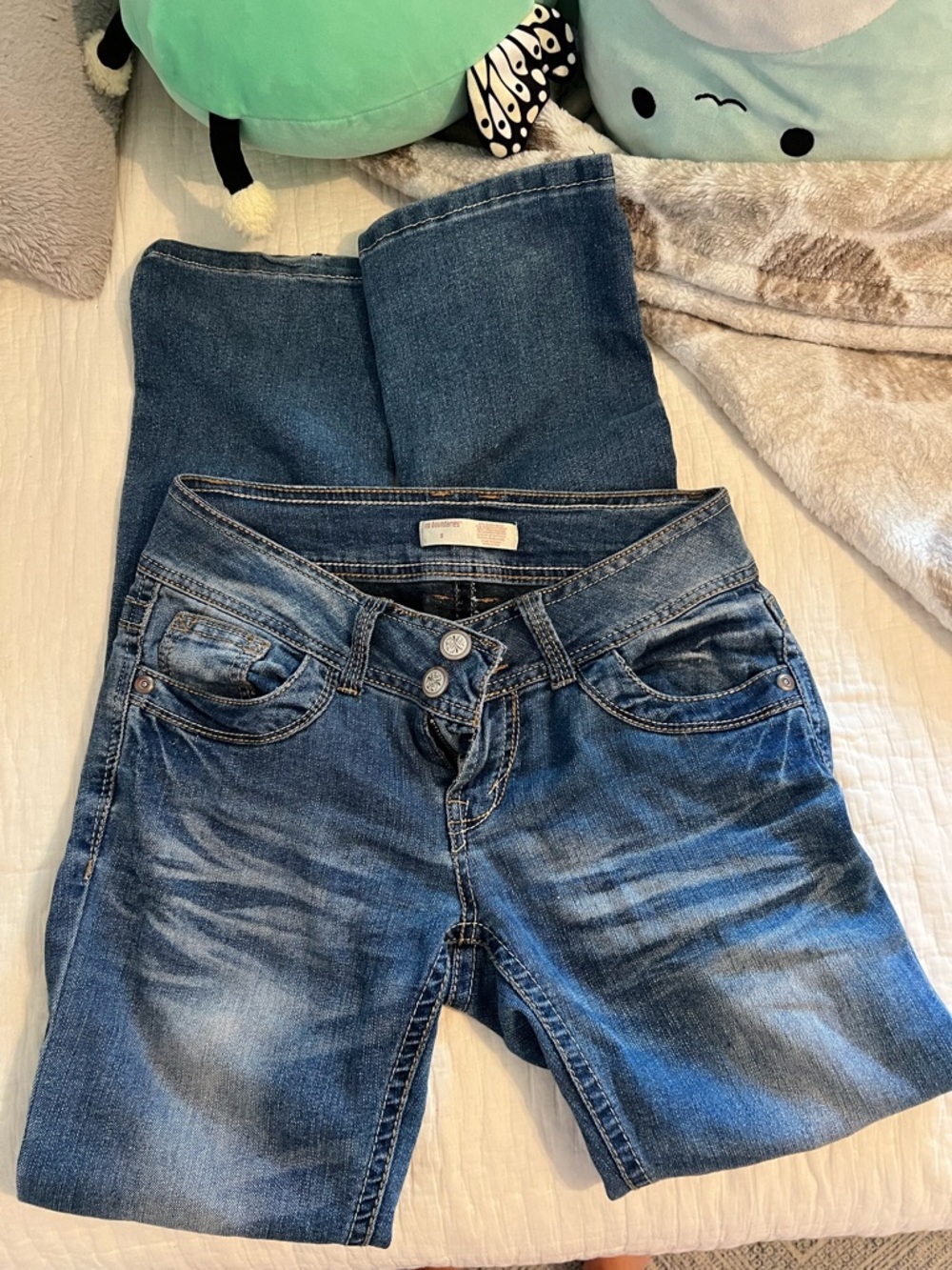Y2K low waist Women’s Blue Denim Jeans - Classic Mid Wash